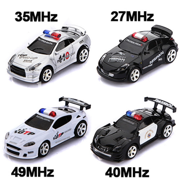 Four Color Mini Remote Control RC Police Car With LED Light