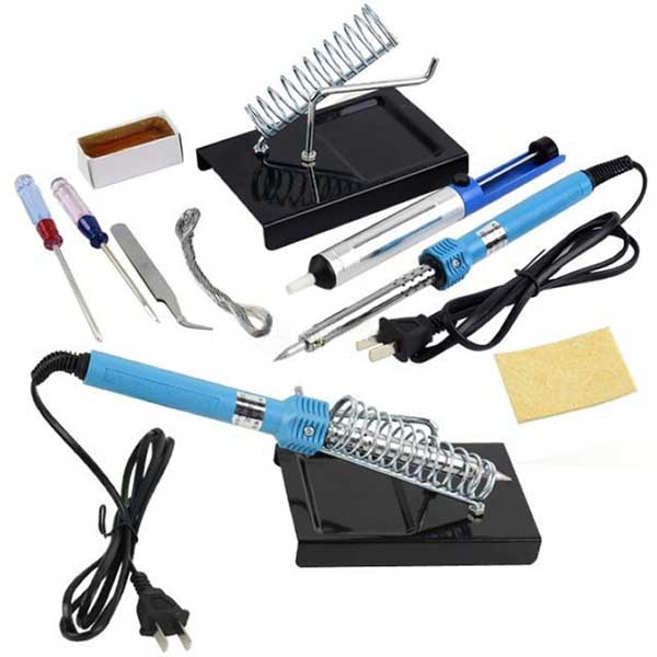9 In 1 40W Electric Solder Tool Kit Set With Iron Stand Desolder Pump
