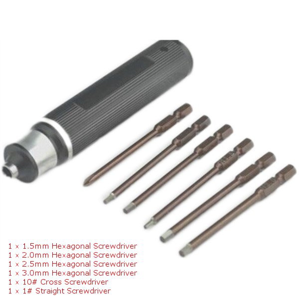 Six In One Hexagonal Straight Cross Screwdriver For RC Model
