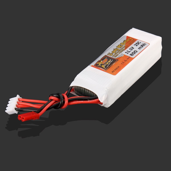 ZOP Power 11.1V 800MAH 25C Lipo Battery JST Plug