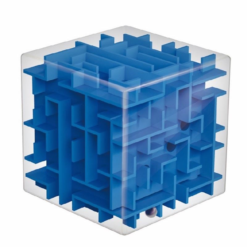 Magic Cube Maze Labyrinth Rolling Ball Balance Brain Teaser Toy