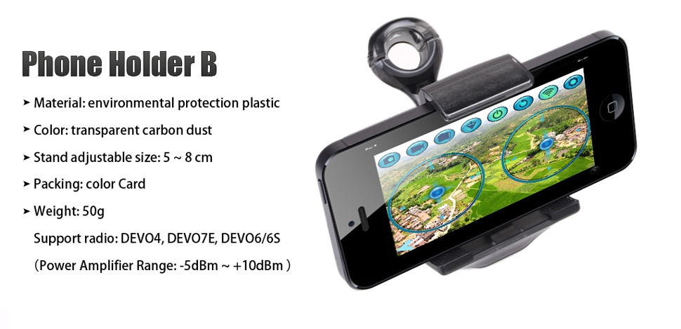 Walkera FPV Phone Holder B For DEVO 4 6 6S 7E Transmitter