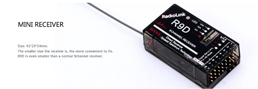 RadioLink AT9-R9D 2.4GHz 9CH DSSS Receiver For AT9 AT10 Transmitter