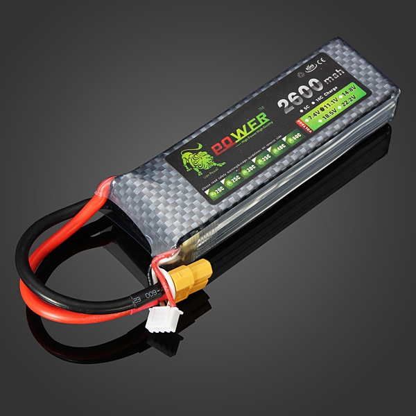 Lion Power 11.1V 2600MAH 30C MAX 45C Lipo Battery XT60 Plug