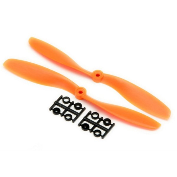 HQProp 8x4.5 8045 Slow Flyer Glassfiber Orange Props 2pcs CW/CCW For RC Airplane Multicopter
