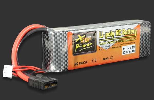 ZOP Power 11.1V 4200MAH 40C Lipo Battery TRX Plug