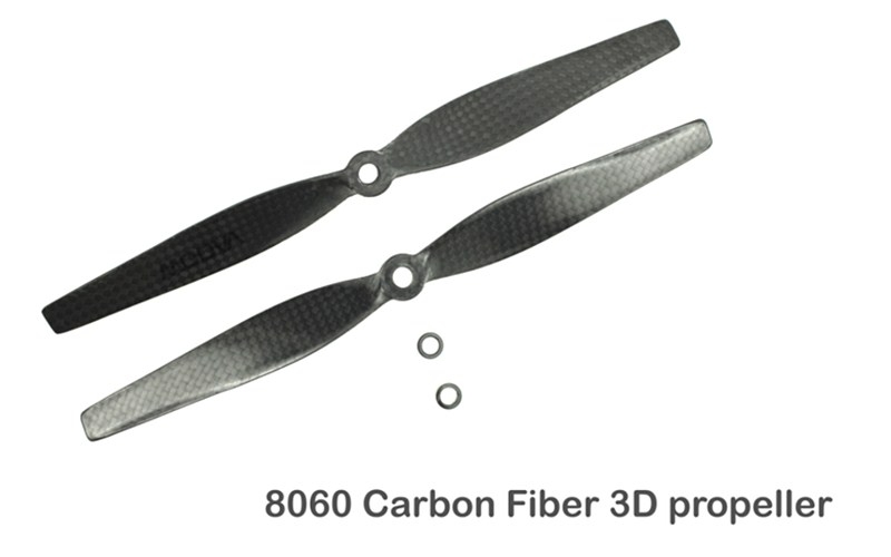 1 Pair 8060 Carbon Fiber 3D Propeller For 3D Flight Controller