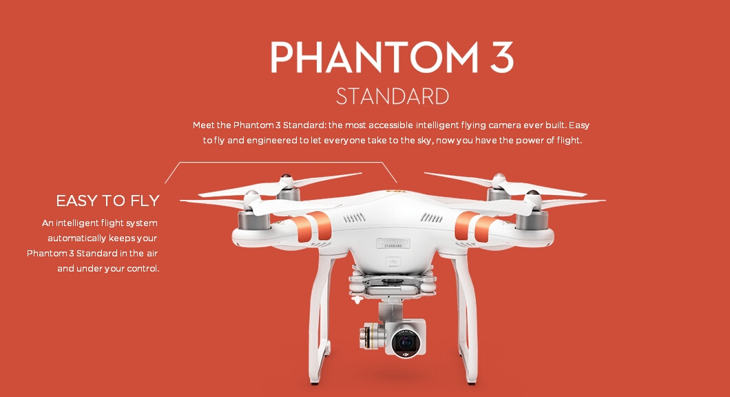 DJI Phantom 3 Standard FPV With 12MP Camera Shoots 2.4K Video RC Quadcopter RTF
