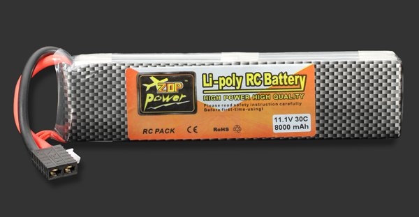 ZOP Power 11.1V 8000MAH 30C Lipo Battery TRX Plug 