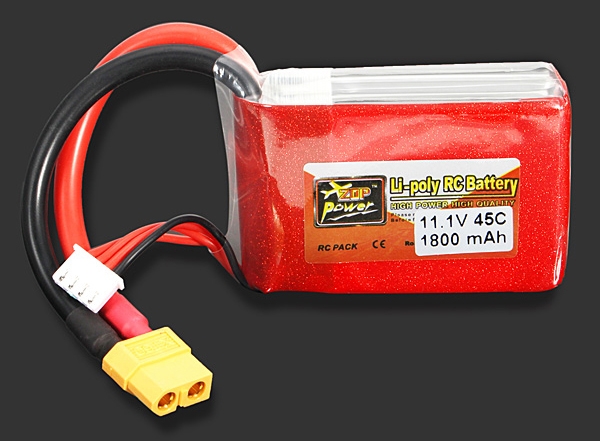 ZOP Power 11.1V 1800mAh 45C Lipo Battery XT60 Plug