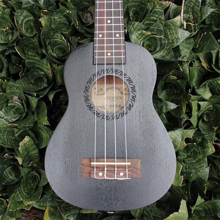 ANDREW 21'' 23'' 26'' Black Spade Mahogany Uke Ukulele