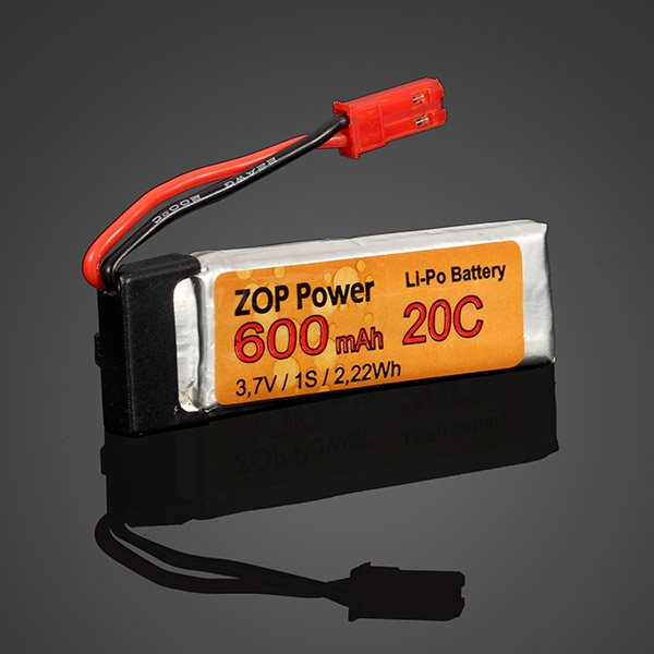 ZOP Power 3.7V 600mAh 20C Lipo Battery JST Plug