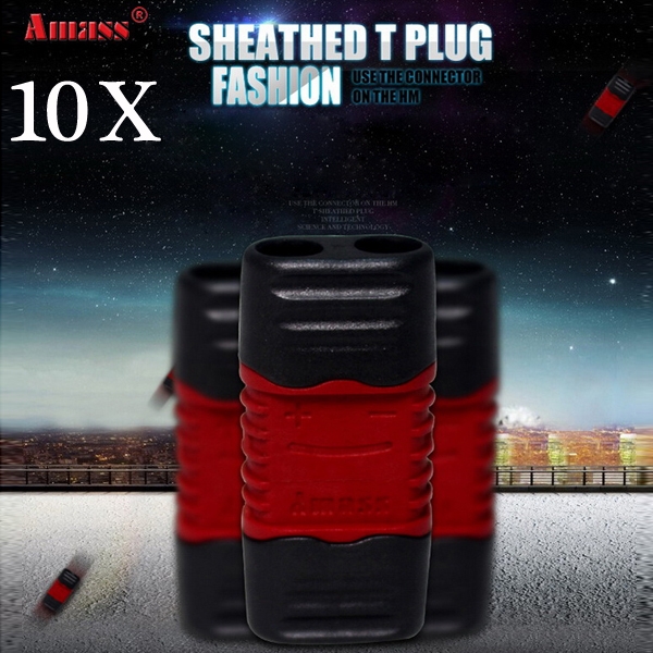 10 Pairs Amass T Plug With Sheath Skid Resistant High Current 