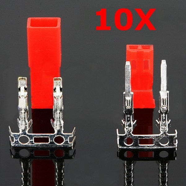10 Pair JST/BEC Receiver Connector Male & Female With Terminals