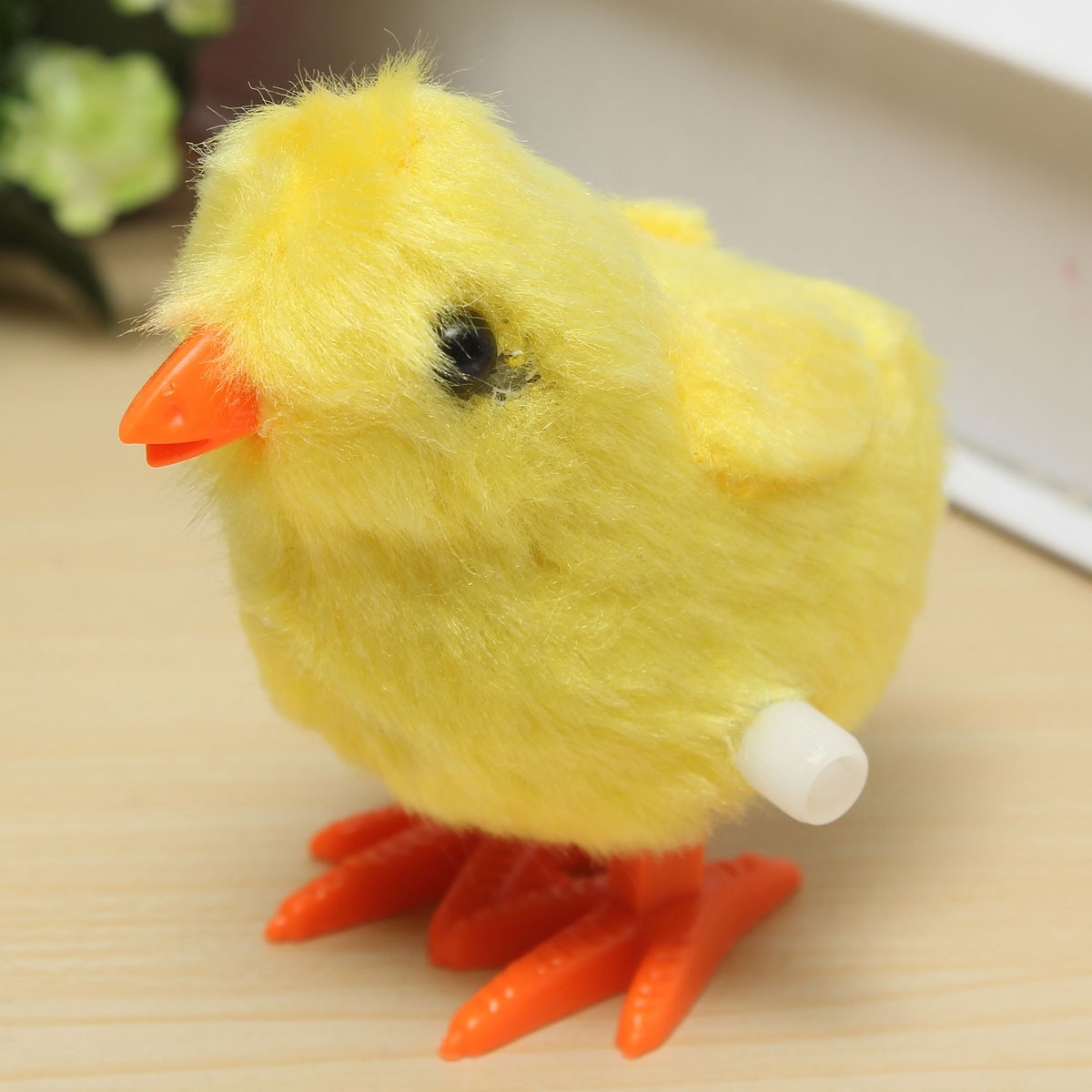 Children Kid Yellow Fuzzy Chick Educational Funny Wind-Up Toy 