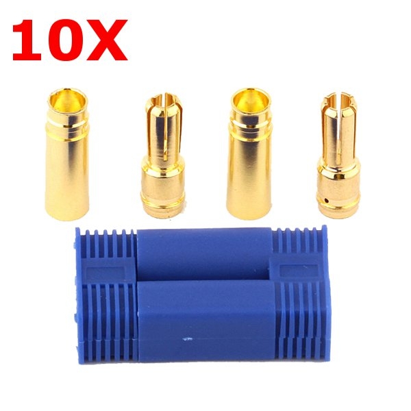 10 Pcs EC5 Male Female Bullet Connector Banana Head For RC Lipo Battery