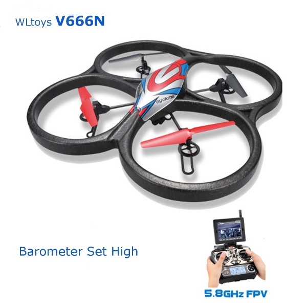 WLtoys V666N 5.8G FPV Barometer Set High RC Quadcopter with HD Monitor