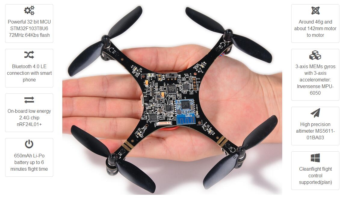 Crazepony 2.4G 6Axis Open Source With STM32 MS5611 Mini RC Quadcopter RTF