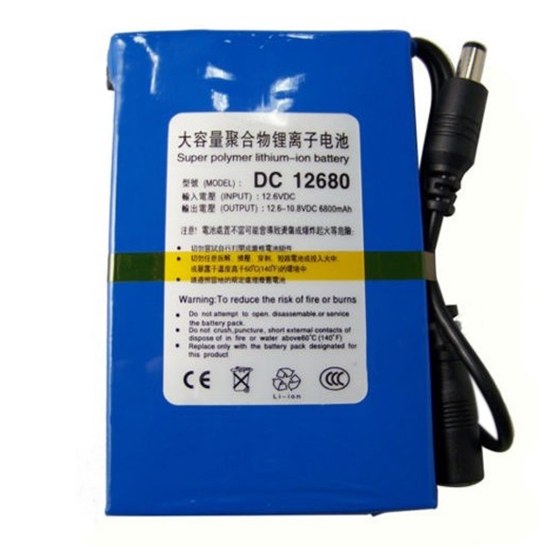 DC 12680 6800mAh Capacity Rechargeable Lithium Battery for CCTV Camera