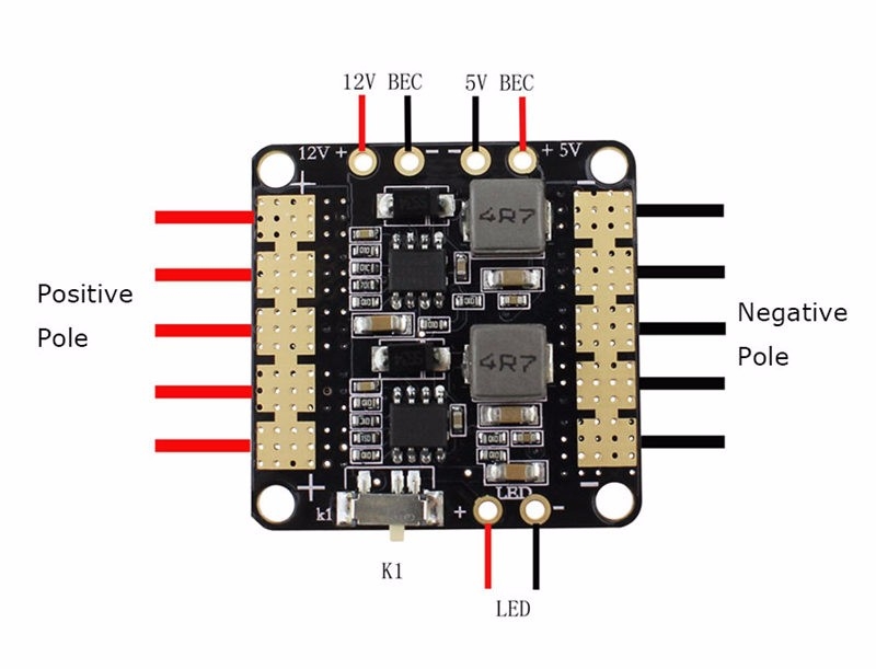 EMAX Power Distribution Board 0512 5V/12V For Gimbal Transmitter FPV Camera RC Multirotors