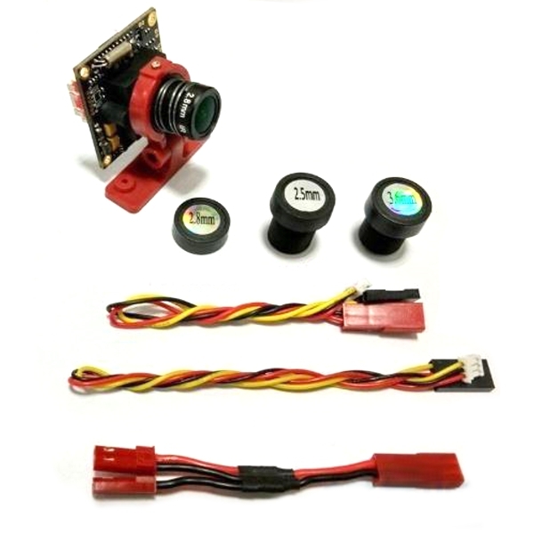 FPV HD Micro SONY Effio-E 700TVL CCD Camera with 3 Lens 2.5MM 2.8MM 3.6MM