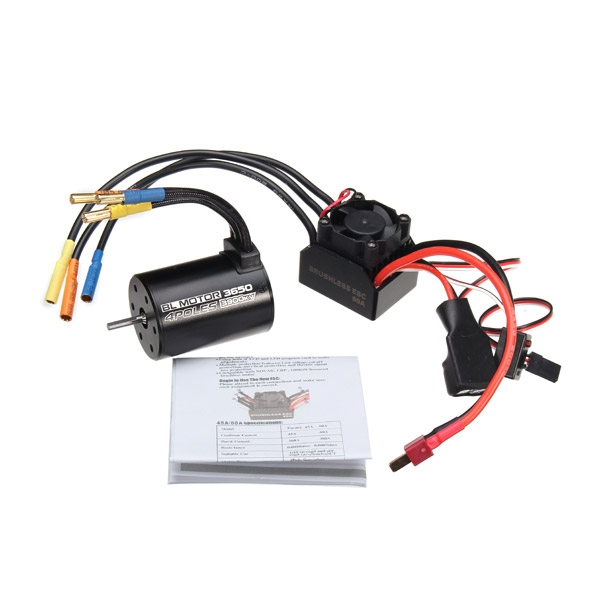 3650 1/10 Scale Brushless Motor 3930KV + 60A Waterproof BEAST Series ESC