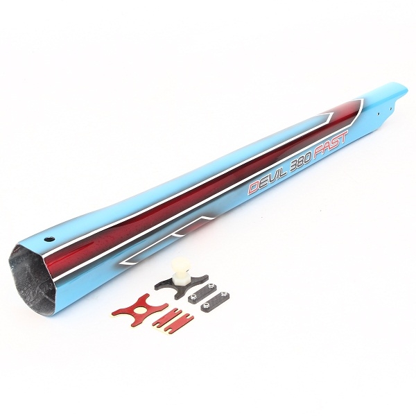 ALZRC Devil 380 FAST RC Helicopter Parts Painting Blue Red Tail Boom 