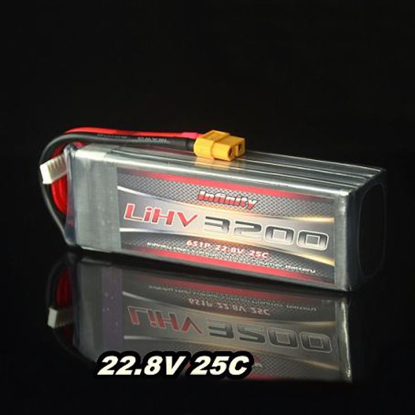 FlowerPower Infinity LIHV 3200mAh 25C 6S1P 22.8V Lipo Battery XT60 Plug