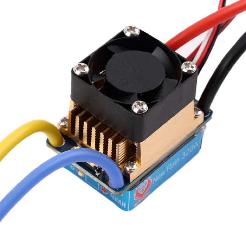 Waterproof Brushed ESC 320A 3S with Fan 5V 3A BEC T-Plug For 1/10 RC Car