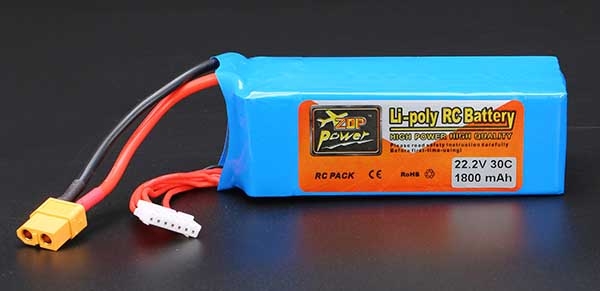 ALZRC Devil 380 480 22.2V 1800mah 6S 30C Lipo Battery XT60 ZOP Power 