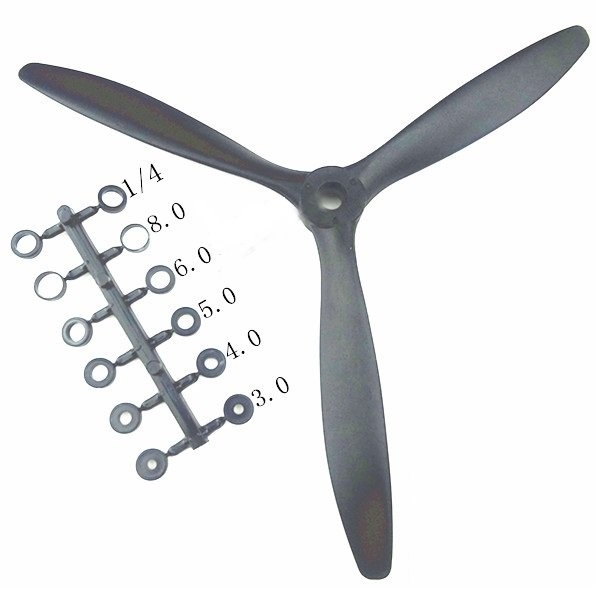 QTmodle 9060 9x6 inch Efficient 3 Leaf Blade Propeller for RC Models