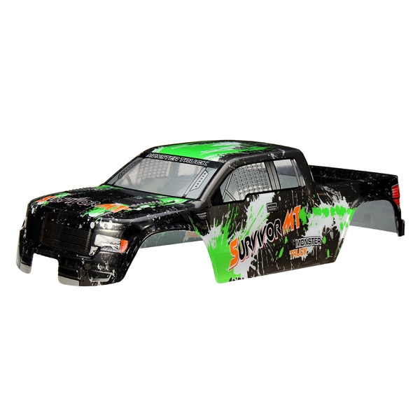 HBX 1/12 12688 Monster Truck Body Shell Green SURVIVOR MT Car Part