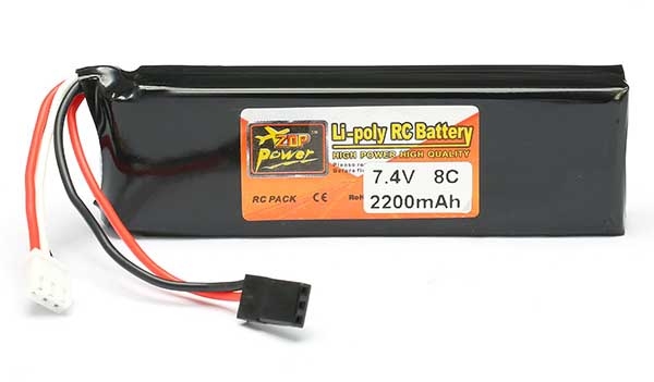 ZOP Power 7.4V 2200mAh 2S 8C Lipo Battery FUTABA Plug