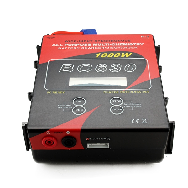 AOK BC630 1000W 30A Battery Balance Charger/Discharger LCD Display with Temperature Sense Cable