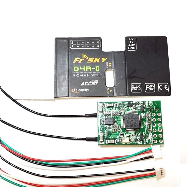 FrSky D4R-II 2.4G 4CH ACCST Telemetry Receiver Naked