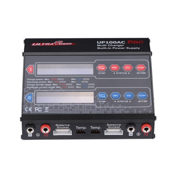 Ultra Power UP100AC DUO 100W LiPo/LiFe/NiMH Battery Balance Charger Discharger