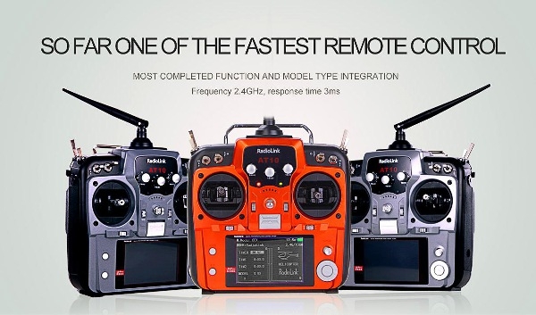 Radiolink AT10 2.4G 10CH Transmitter With R10D Receiver Orange Mode 1