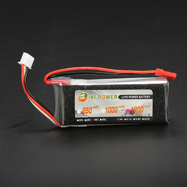 XF Power 7.4V 1200mah 2S 30C Lipo Battery JST Plug