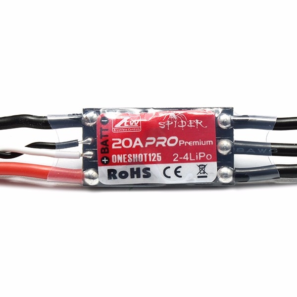 ZTW Spider PRO Premium 20A OPTO 2-4S ESC Electronic Speed Control For RC Multirotor