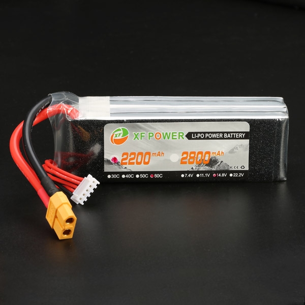 XF Power 14.8V 2200mAh 4S 60C Lipo Battery XT60 Plug