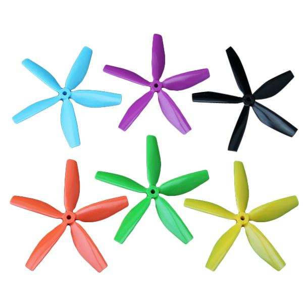 1 Pairs 5045 5-Blade CW/CCW PC Propellers For QAV200 210 250 RC Multirotors