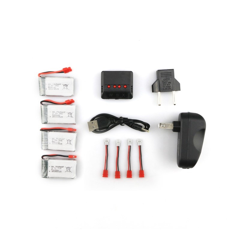 Syma X5HC X5HW RC Quadcopter Spare Parts 4Pcs Battery and Charger Set X4A-A12