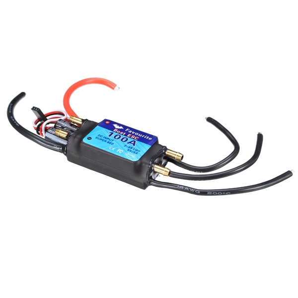 FVT BOAT0100 100A Brushless Senseless BOAT ESC Speed Controller Waterproof 5V/5A RC Boat Part