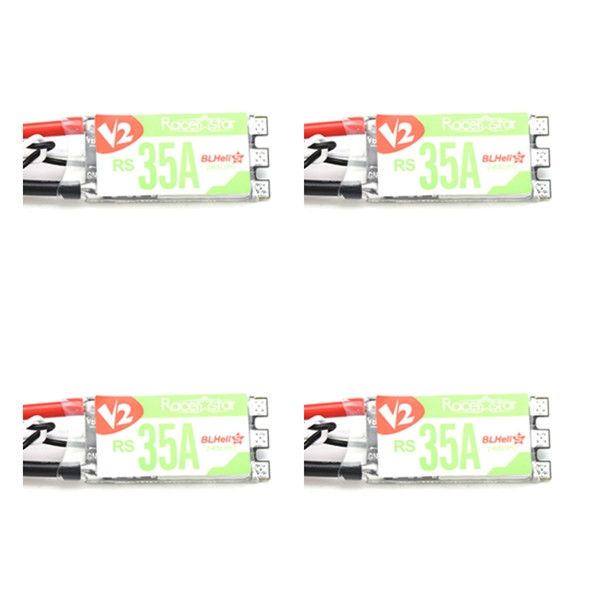 4X Racerstar RS35A V2 35A BB2 Blheli_S Opto 2-6S ESC Support Oneshot42 Multishot for FPV Racer