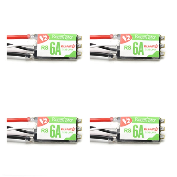 4 PCS Racerstar RS6A V2 6A BB2 Blheli_S 2-3S Opto ESC Support Oneshot42 Multishot for FPV Racer