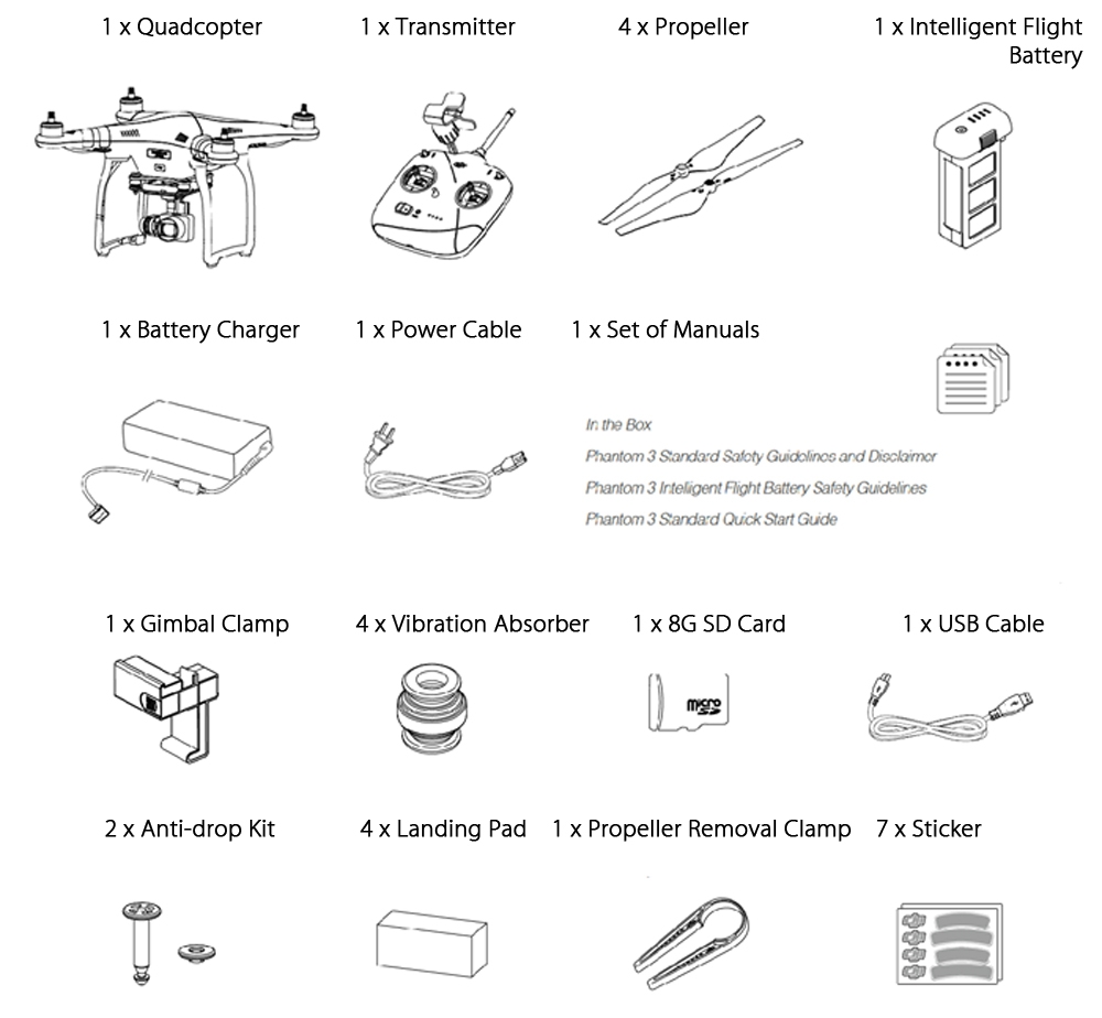 DJI Phantom 3 Standard RC Quadcopter