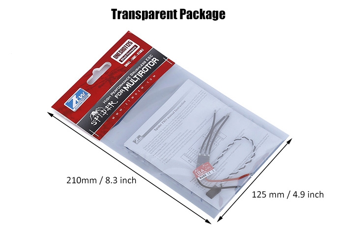 ZTW Spider Lite 18A OPTO Electronic Speed Controller