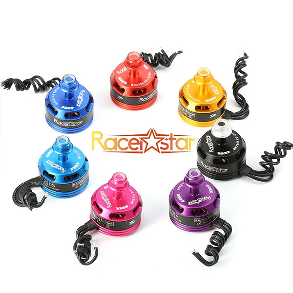 4X Racerstar Racing Edition 2205 BR2205 2300KV 2-4S Brushless Motor Light Blue For 210 X220 250 280