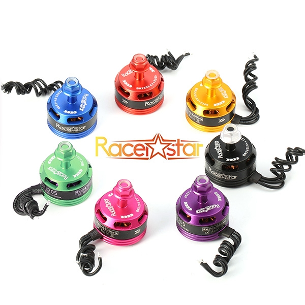 4X Racerstar Racing Edition 2205 BR2205 2300KV 2-4S Brushless Motor Yellow For 210 X220 250 280