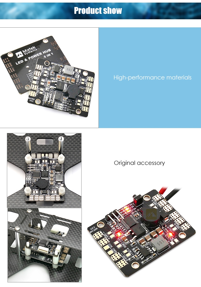 Matek 5 in 1 PDB with Tracker Multicopter DIY Accessory